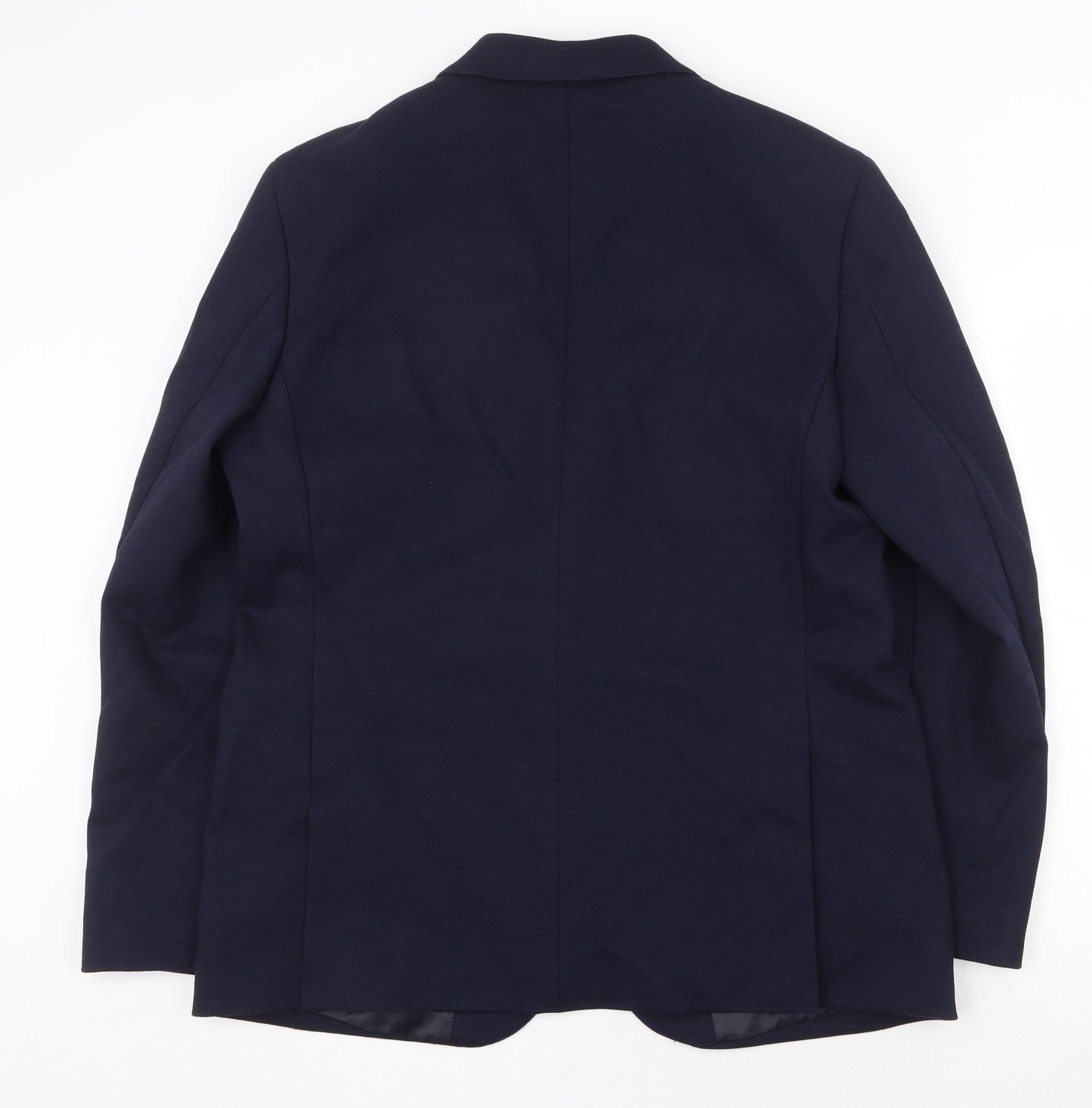 Marks and Spencer Mens Blue Polyester Jacket Suit Jacket Size 42 Regular