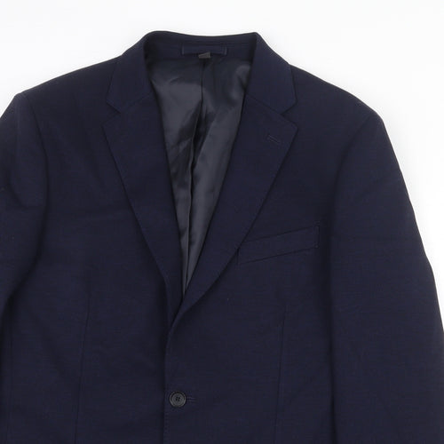 Marks and Spencer Mens Blue Polyester Jacket Suit Jacket Size 42 Regular