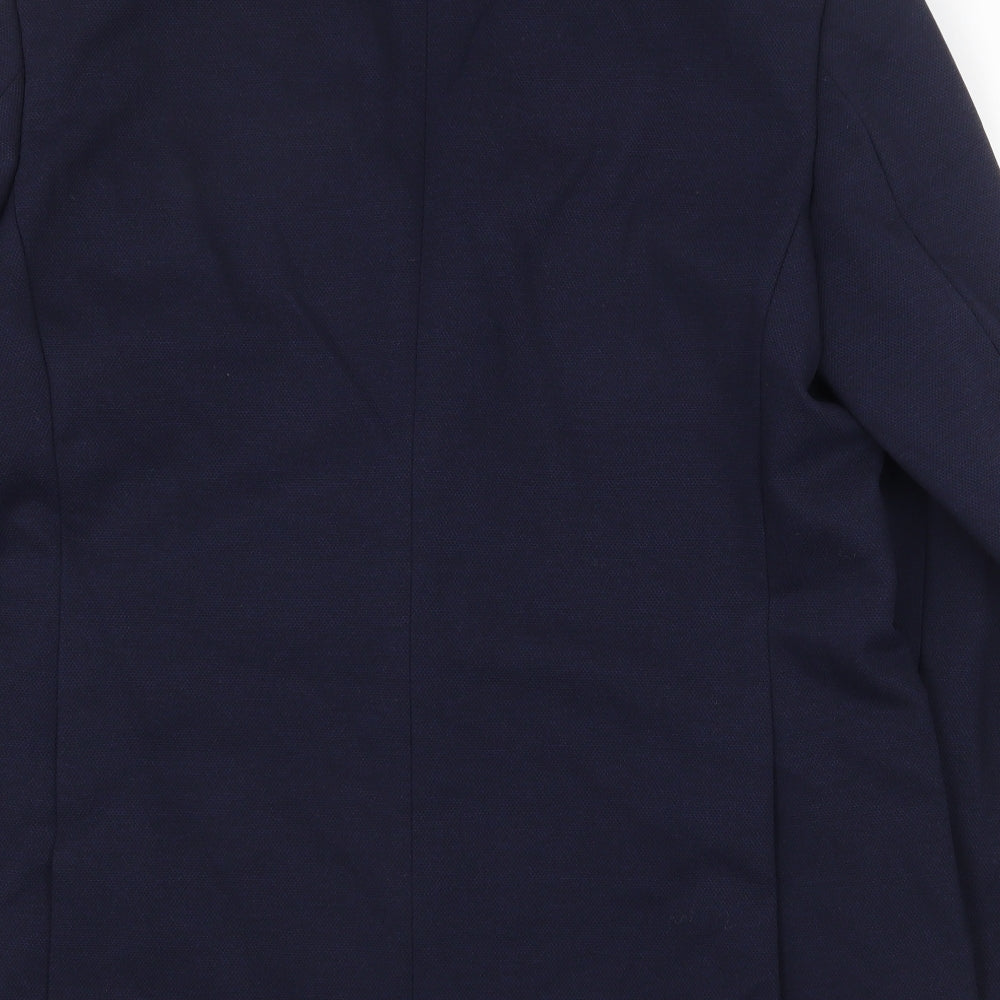 Marks and Spencer Mens Blue Polyester Jacket Suit Jacket Size 42 Regular