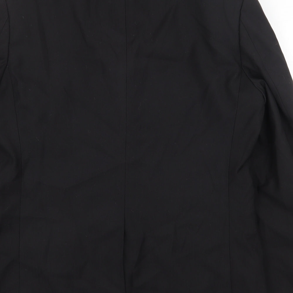 Greenwoods Mens Black Polyester Jacket Suit Jacket Size 40 Regular