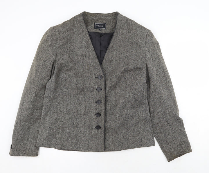 Debenhams Womens Grey Jacket Blazer Size 16 Button
