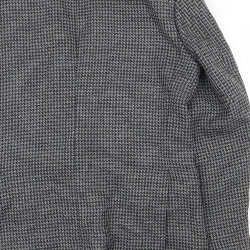 Hugo James Mens Grey Geometric Wool Jacket Blazer Size 40 Regular