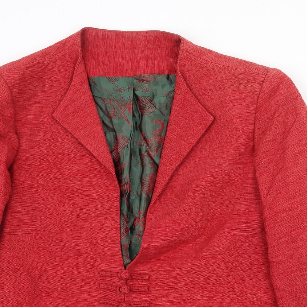 Preworn Womens Red Jacket Blazer Size XL Button