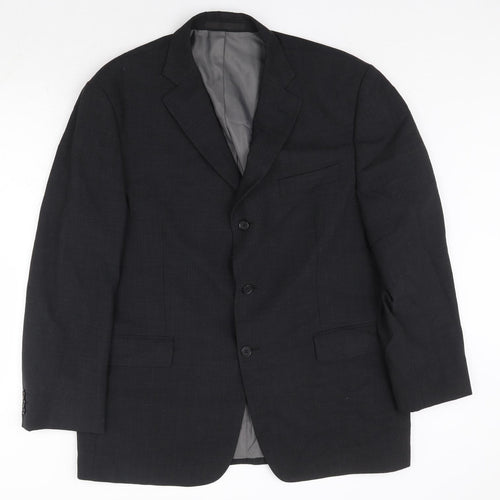 Marks and Spencer Mens Grey Polyester Jacket Suit Jacket Size 44 Regular
