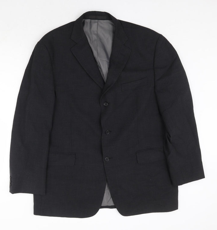 Marks and Spencer Mens Grey Polyester Jacket Suit Jacket Size 44 Regular