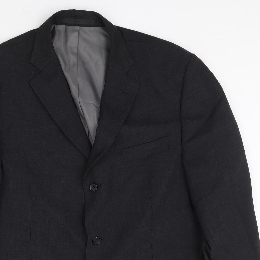 Marks and Spencer Mens Grey Polyester Jacket Suit Jacket Size 44 Regular