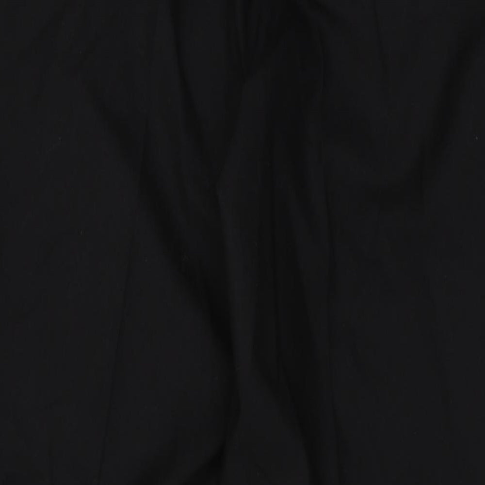 Preworn Mens Black Wool Dress Pants Trousers Size 36 in Regular Zip