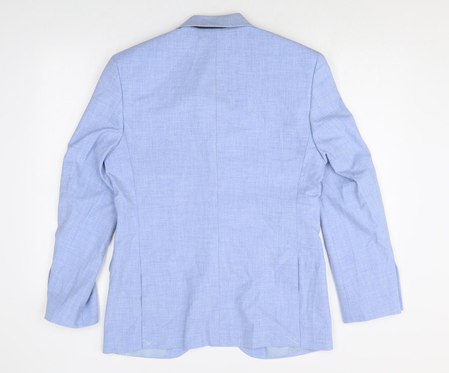 Marks and Spencer Mens Blue Polyester Jacket Suit Jacket Size 38 Regular