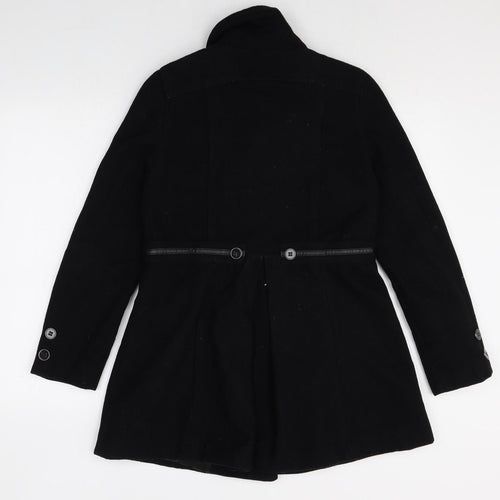 Therapy Womens Black Pea Coat Jacket Size 10 Button