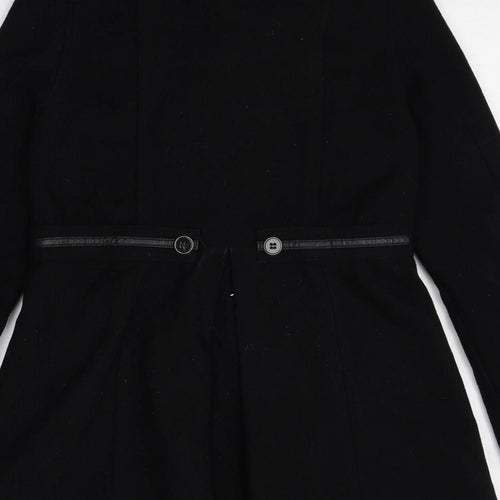 Therapy Womens Black Pea Coat Jacket Size 10 Button
