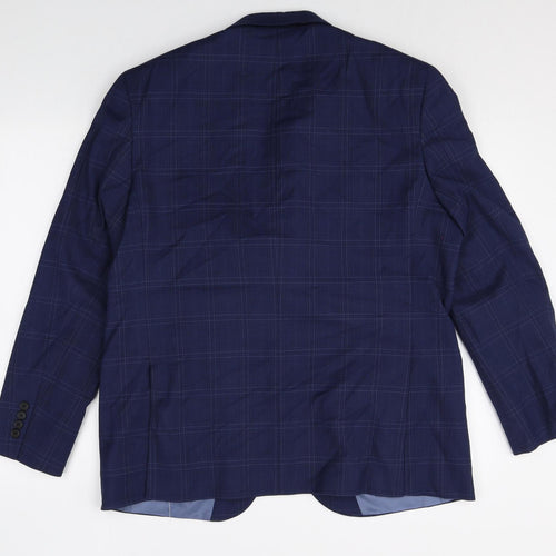 Marks and Spencer Mens Blue Polyester Jacket Suit Jacket Size 44 Regular