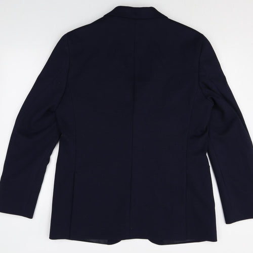 Marks and Spencer Mens Blue Polyamide Jacket Suit Jacket Size 42 Regular