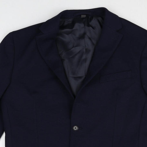 Marks and Spencer Mens Blue Polyamide Jacket Suit Jacket Size 42 Regular