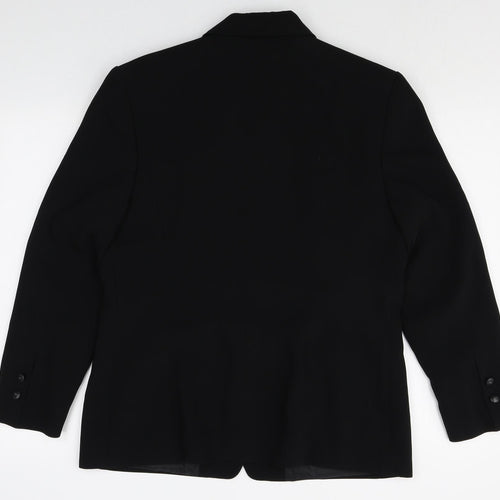 Marcona Womens Black Polyester Jacket Suit Jacket Size 14