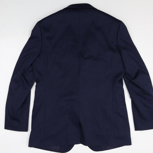 Marks and Spencer Mens Blue Polyester Jacket Suit Jacket Size 42 Regular