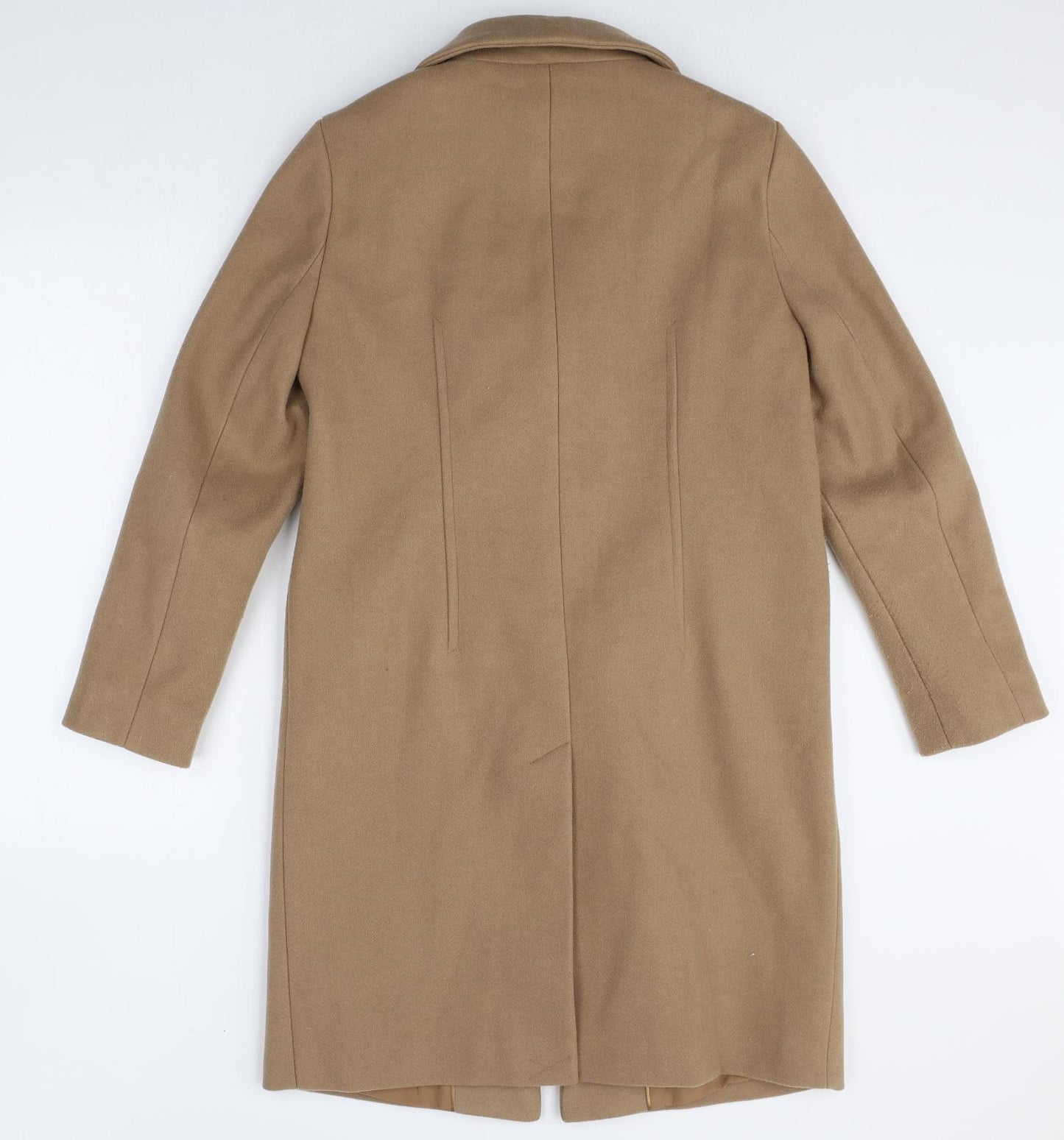 Marks and Spencer Womens Beige Pea Coat Coat Size 10 Snap