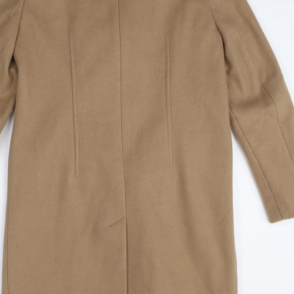 Marks and Spencer Womens Beige Pea Coat Coat Size 10 Snap