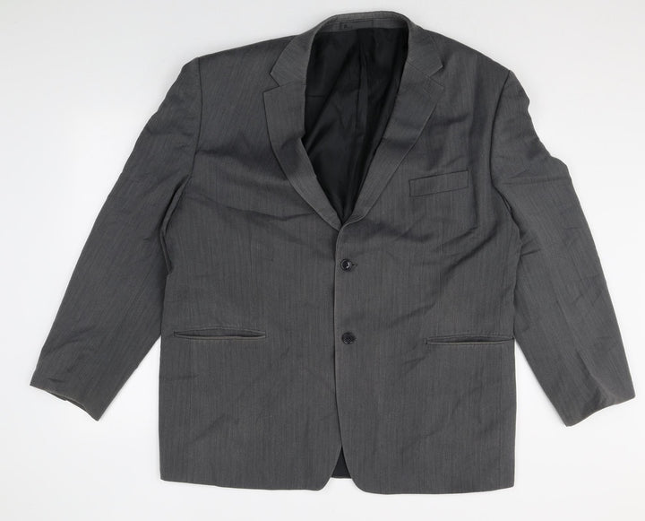 BHS Mens Grey Polyester Jacket Suit Jacket Size 48 Regular
