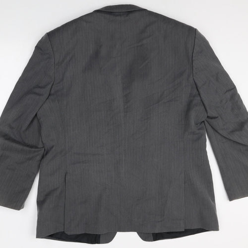 BHS Mens Grey Polyester Jacket Suit Jacket Size 48 Regular