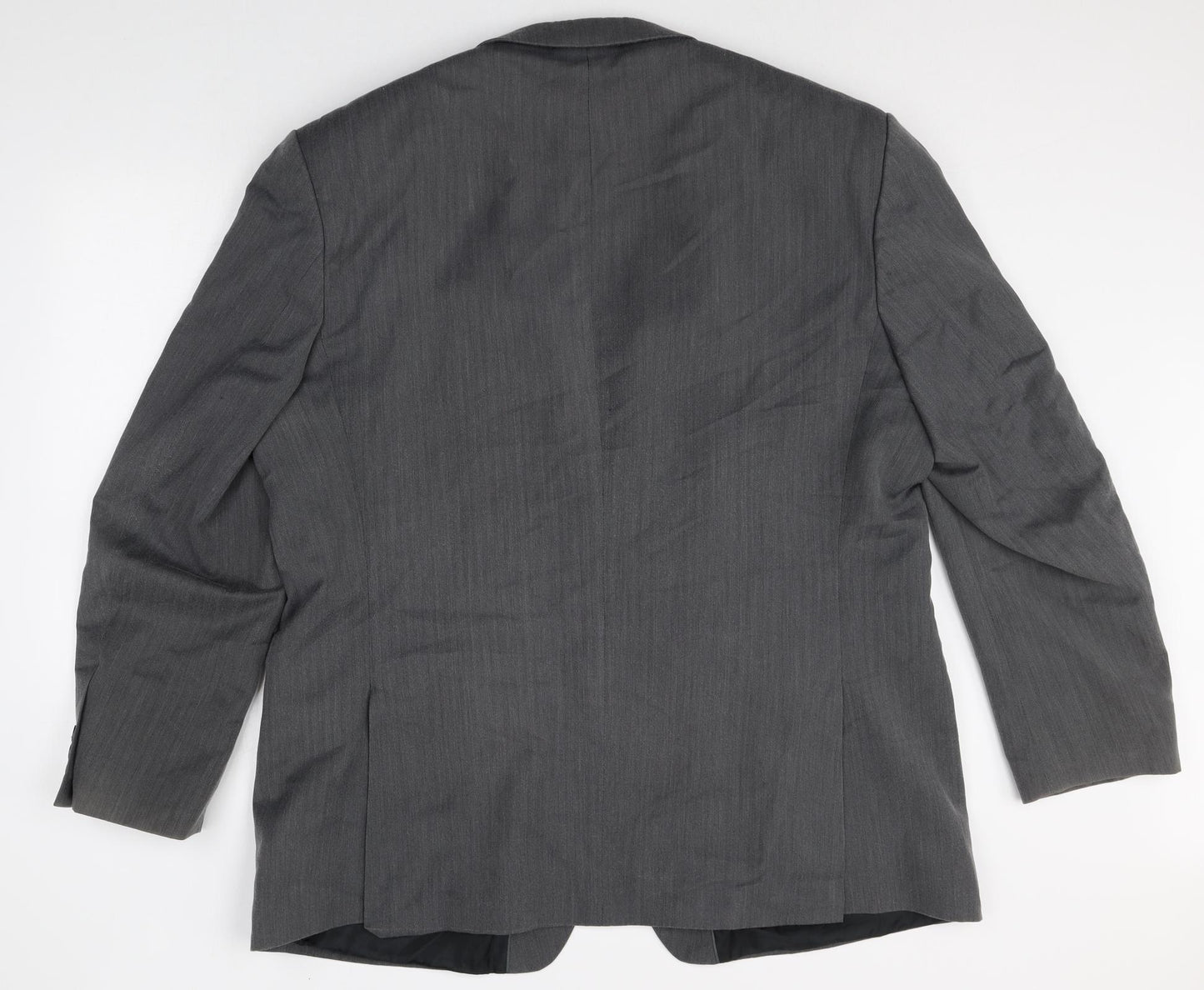 BHS Mens Grey Polyester Jacket Suit Jacket Size 48 Regular