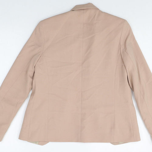 Oasis Womens Beige Polyester Jacket Blazer Size 8 - Open