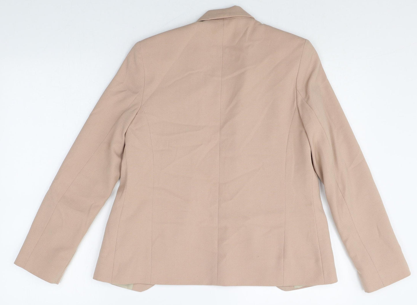 Oasis Womens Beige Polyester Jacket Blazer Size 8 - Open