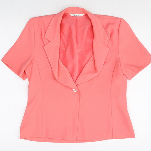 Berkertex Womens Pink Polyester Jacket Blazer Size 14