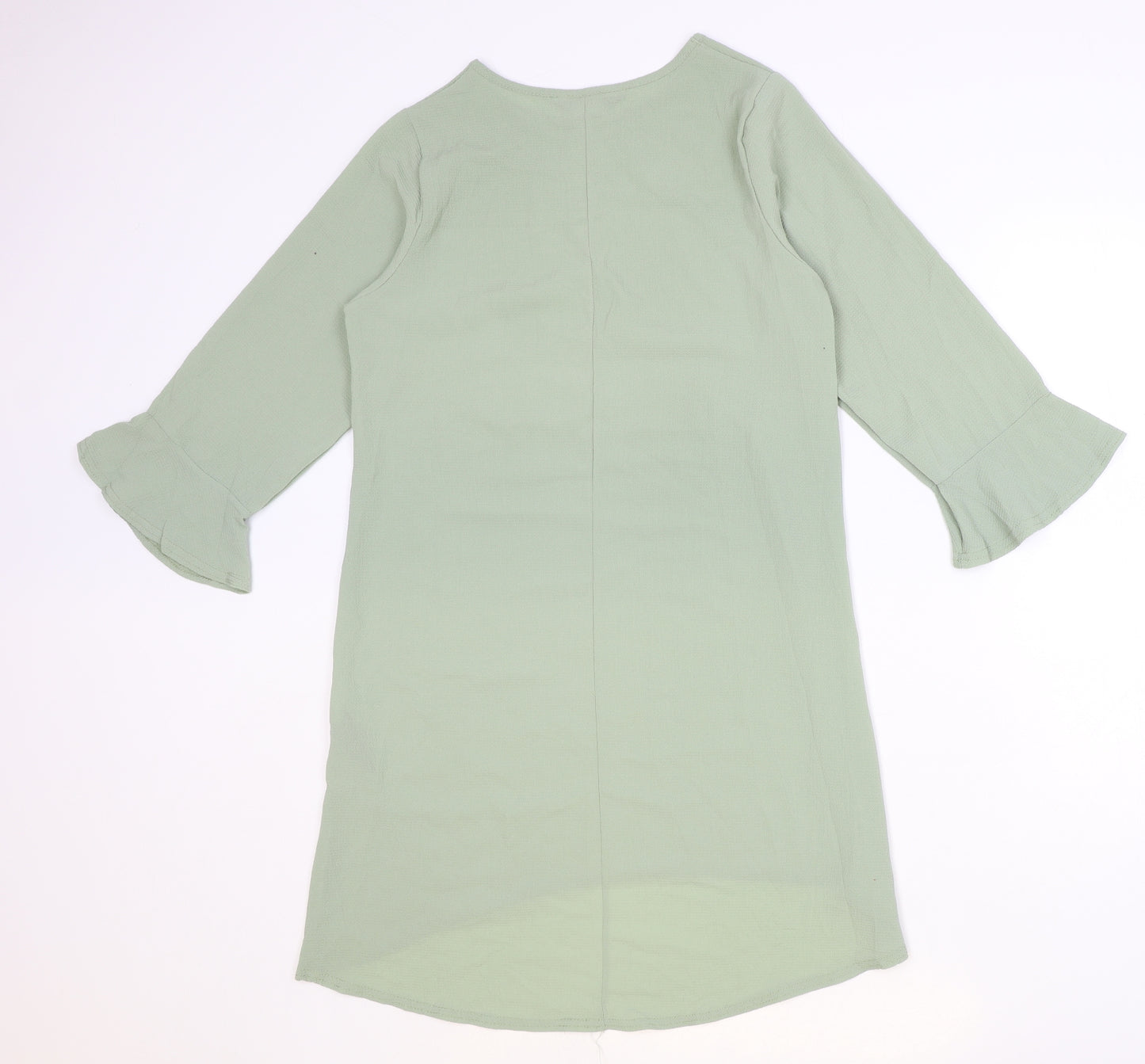 LTS Womens Green Polyester Shift Size 10 Round Neck Pullover