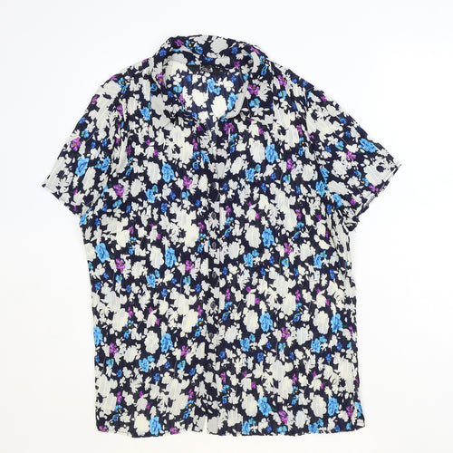 Bm Collection Womens Multicoloured Floral Polyester Basic Button-Up Size 20 Collared