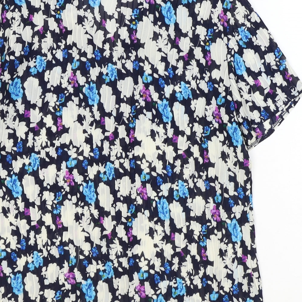 Bm Collection Womens Multicoloured Floral Polyester Basic Button-Up Size 20 Collared