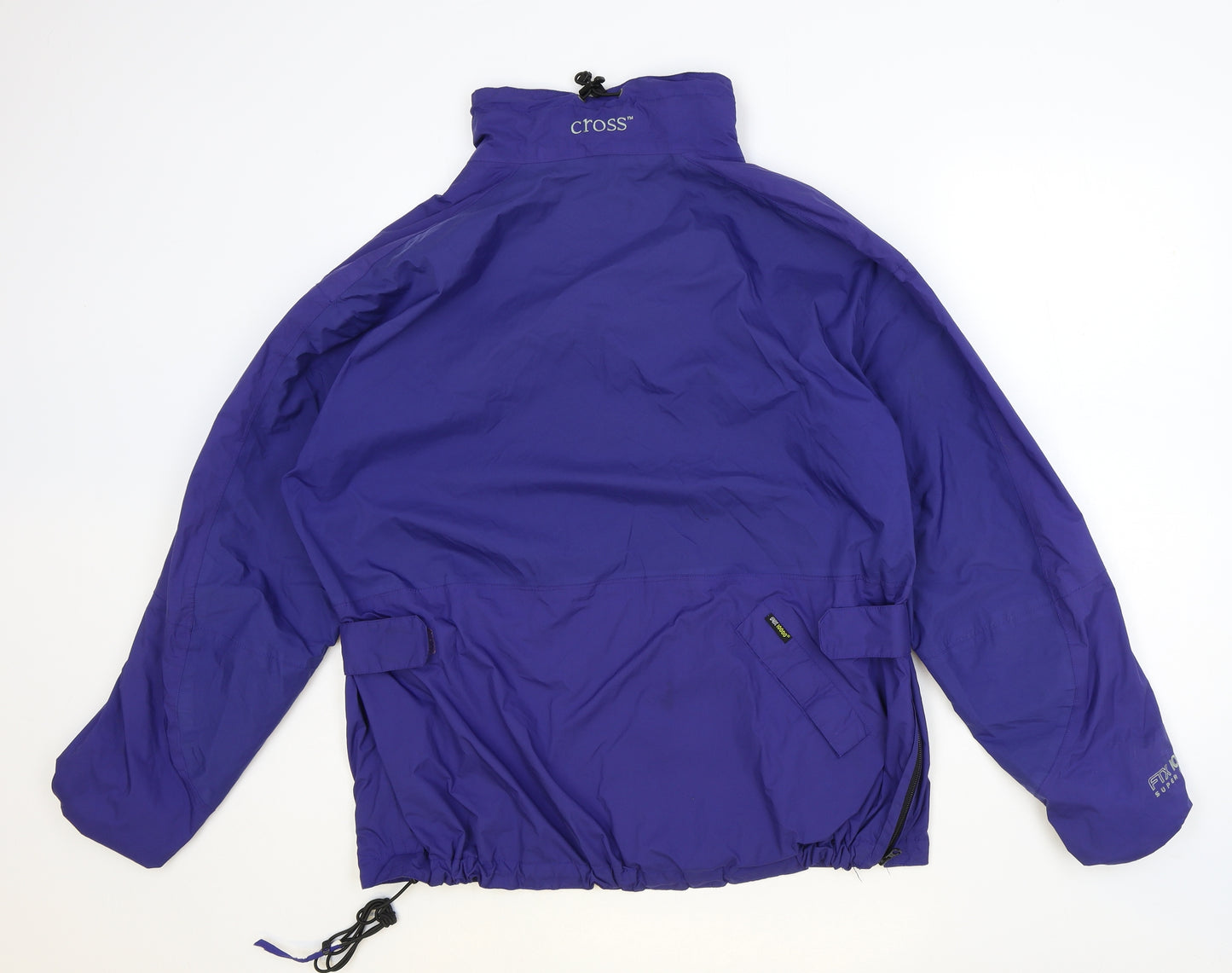 Cross Mens Blue Windbreaker Jacket Size L Zip