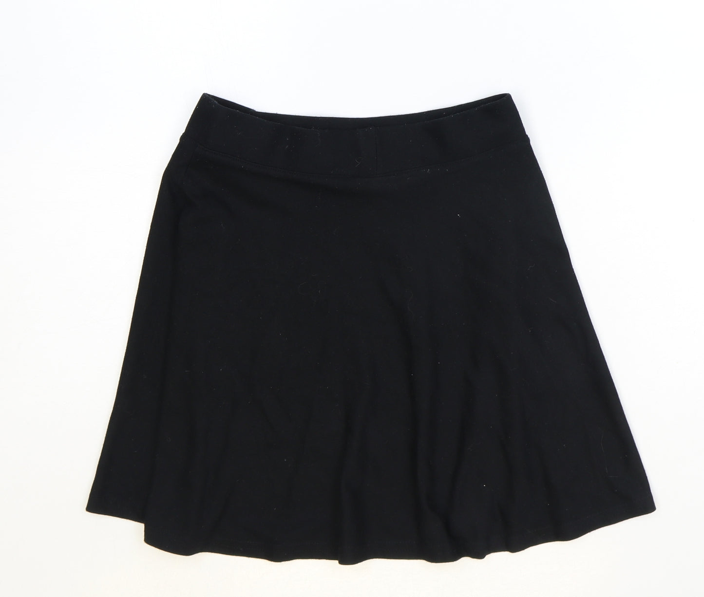 NEXT Girls Black Polyester Skater Skirt Size 10 Years Regular Pull On