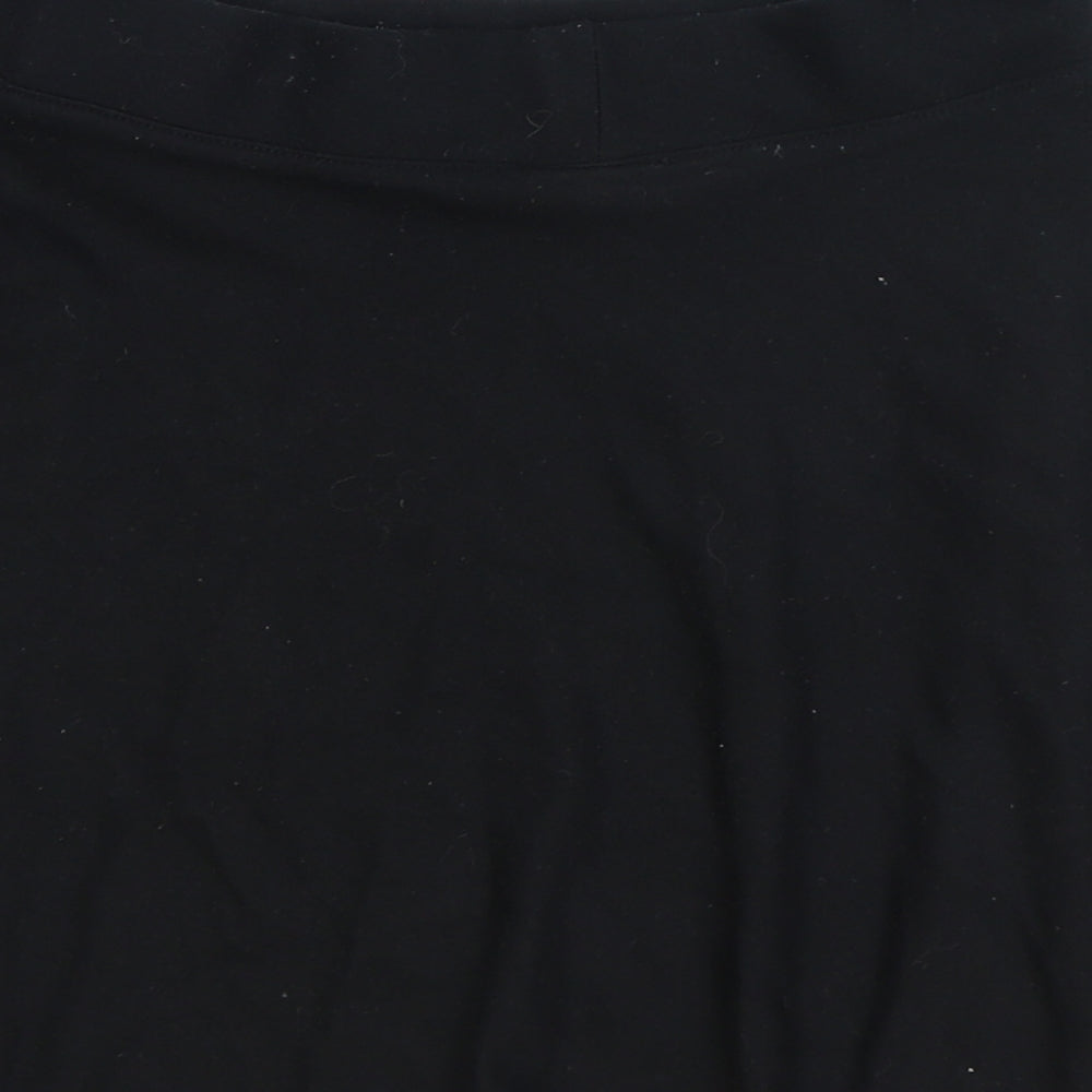 NEXT Girls Black Polyester Skater Skirt Size 10 Years Regular Pull On