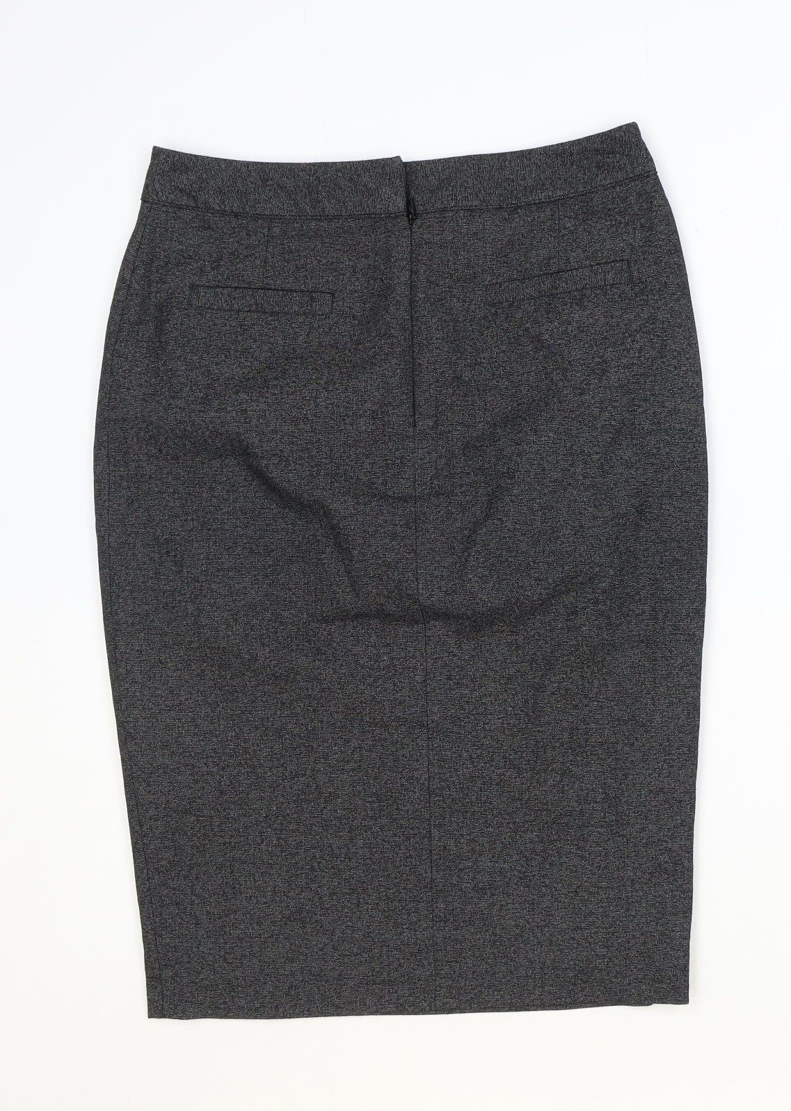 NEXT Womens Grey Polyester Straight & Pencil Skirt Size 8 Zip