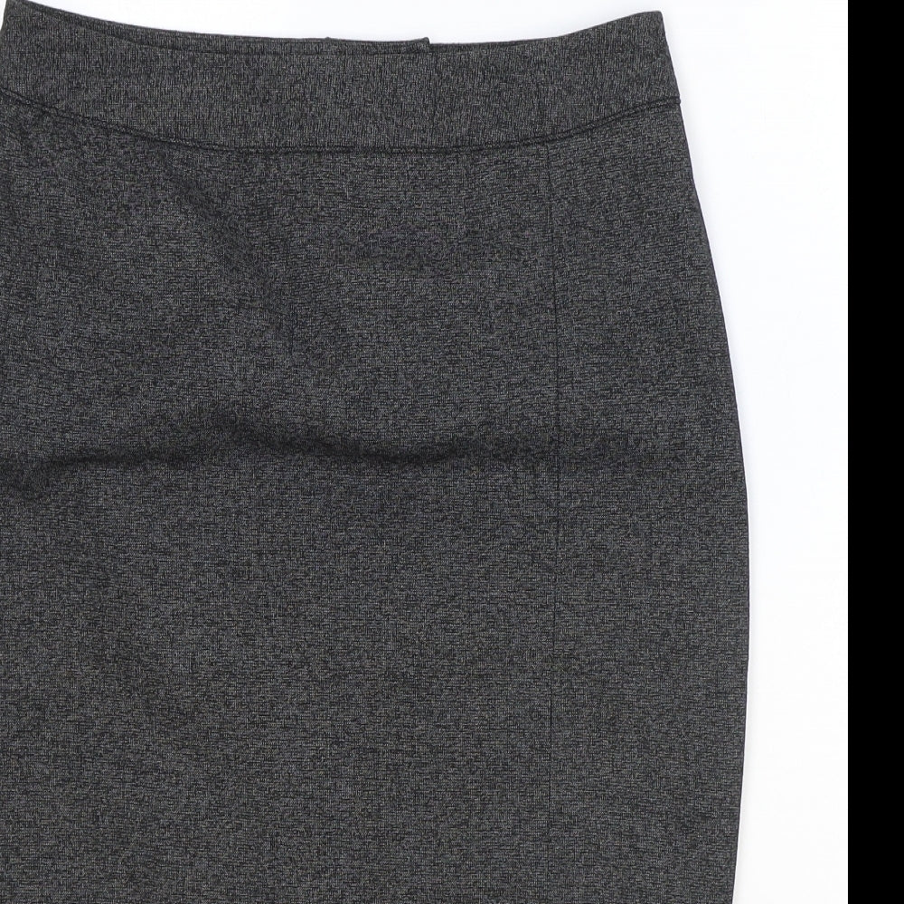 NEXT Womens Grey Polyester Straight & Pencil Skirt Size 8 Zip