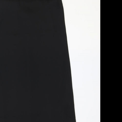 H&M Womens Black Polyester Trapeze & Swing Size 12 Square Neck Zip