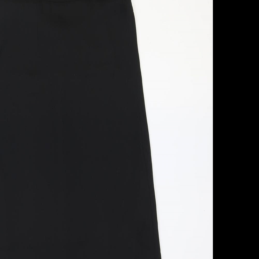 H&M Womens Black Polyester Trapeze & Swing Size 12 Square Neck Zip