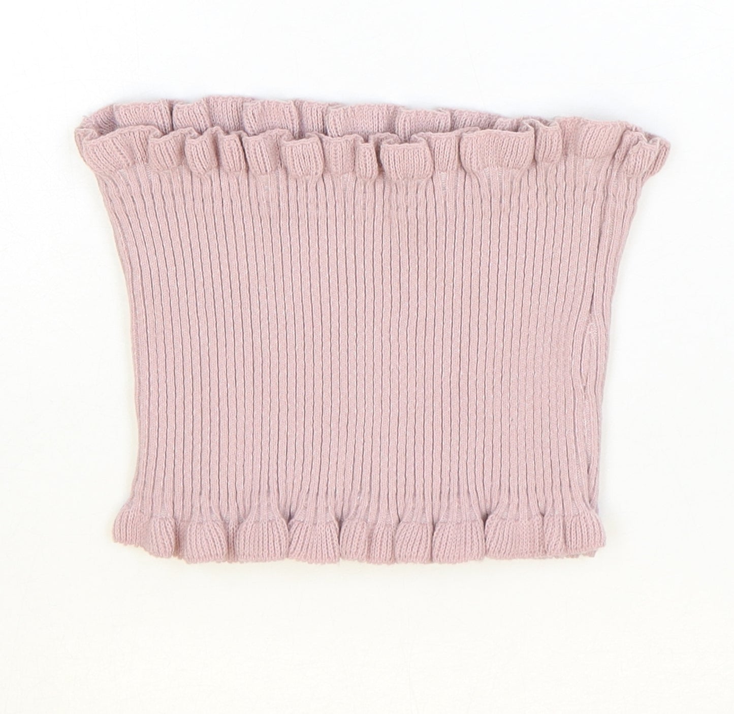 PRETTYLITTLETHING Womens Pink Polyester Basic Tank Size 10 Off the Shoulder