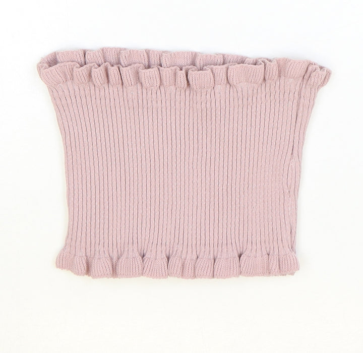 PRETTYLITTLETHING Womens Pink Polyester Basic Tank Size 10 Off the Shoulder