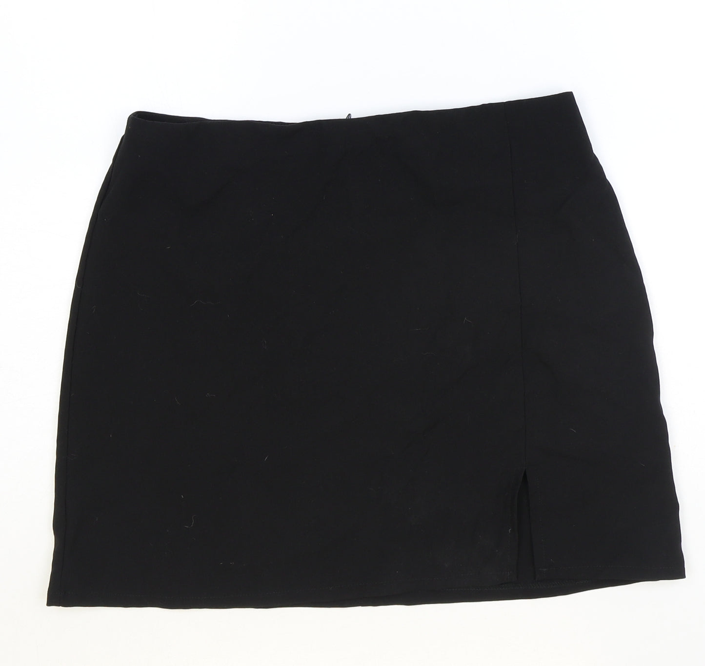 Primark Womens Black Polyester Straight & Pencil Skirt Size 12 Zip