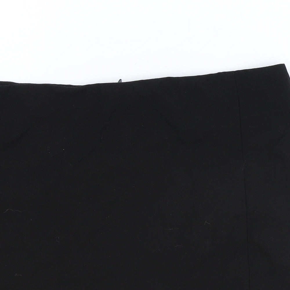Primark Womens Black Polyester Straight & Pencil Skirt Size 12 Zip