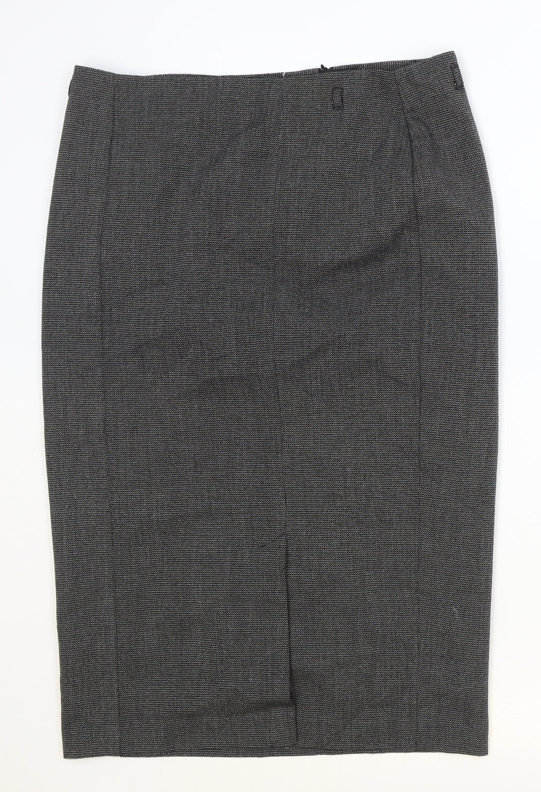 Marks and Spencer Womens Grey Polyester Straight & Pencil Skirt Size 14 Zip