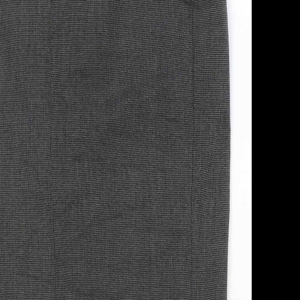 Marks and Spencer Womens Grey Polyester Straight & Pencil Skirt Size 14 Zip