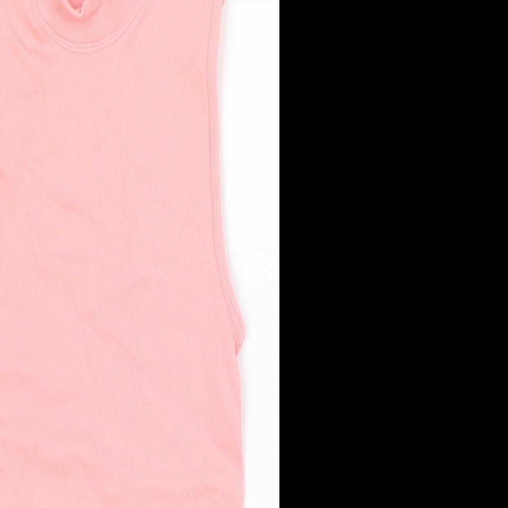 Primark Womens Pink Polyester Bodysuit One-Piece Size XS Snap