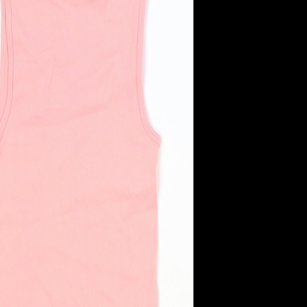 Primark Womens Pink Polyester Bodysuit One-Piece Size XS Snap