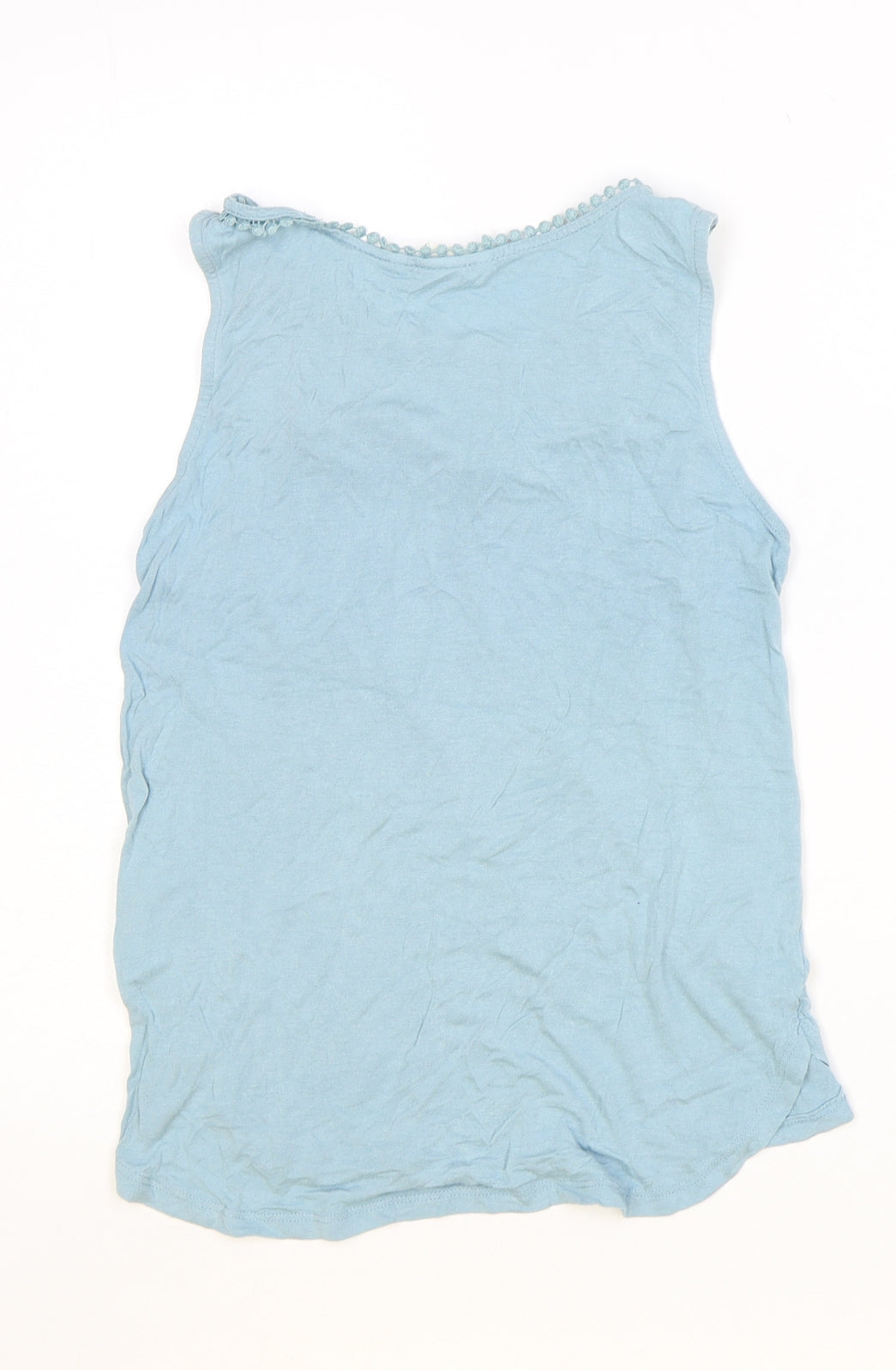 H&M Womens Blue Viscose Basic Tank Size XS Round Neck