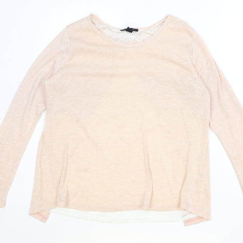 Atmosphere Womens Pink Round Neck Polyester Pullover Jumper Size 10