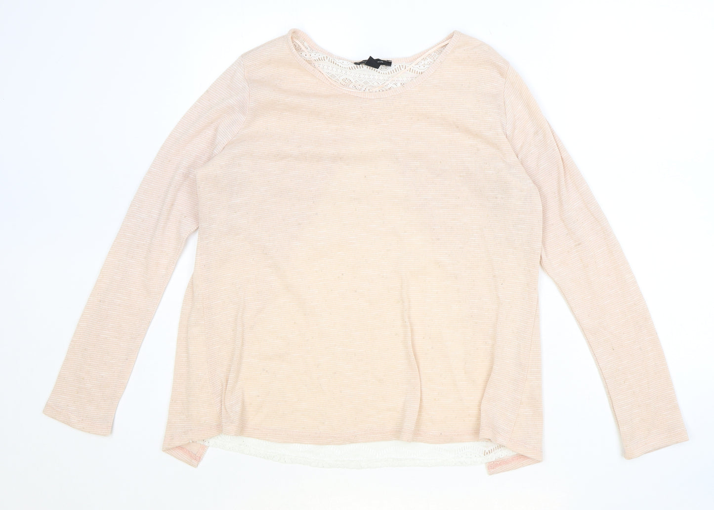 Atmosphere Womens Pink Round Neck Polyester Pullover Jumper Size 10