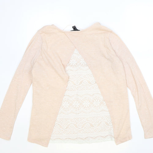 Atmosphere Womens Pink Round Neck Polyester Pullover Jumper Size 10