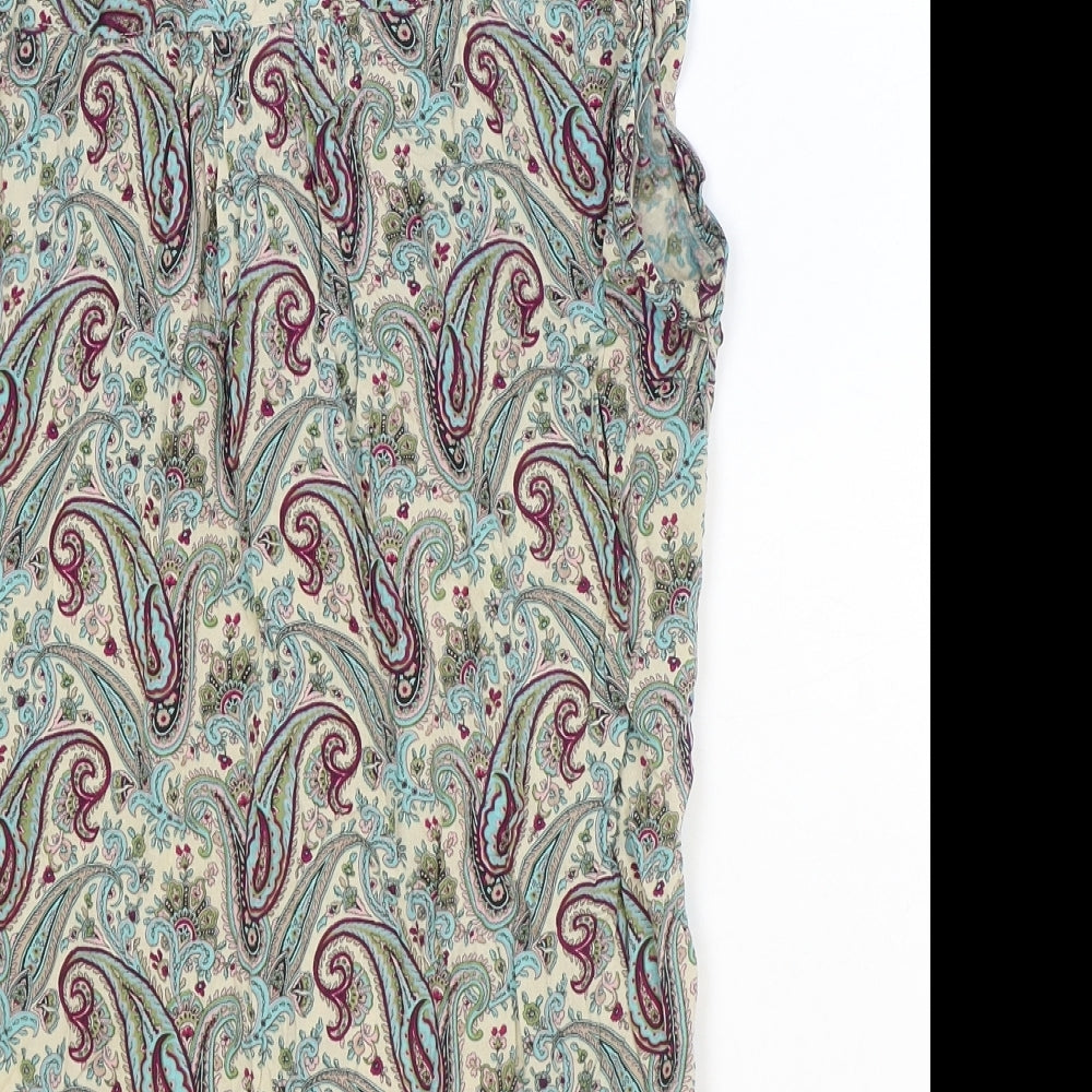 Louche Womens Multicoloured Paisley Viscose Basic Button-Up Size 12 Collared
